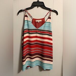 LOFT Women's Vibrant Striped Cami Top Lightweight flowy